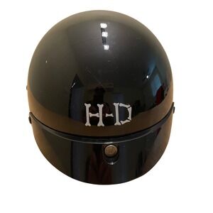 Harley-Davidson Boneyard Motorcycle Helmet Half Shell H-D Logo Black OSFA